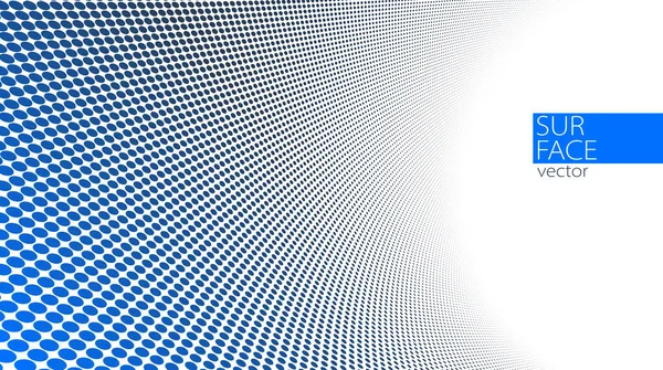 Points Bleus Gris Perspective Fond Abstrait Vectoriel Motif Pointillé Design — Image vectorielle