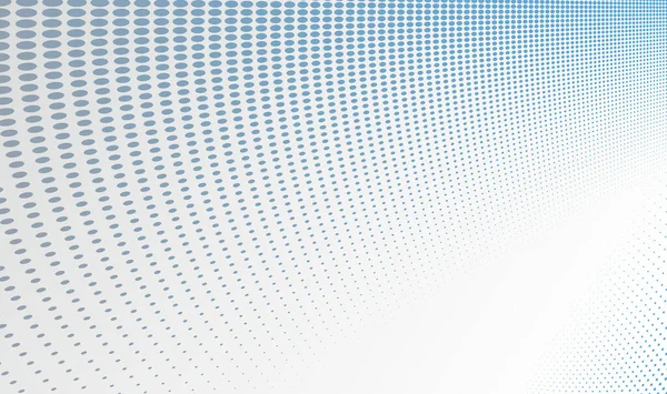 Dotted Vector Abstract Background Blue Grey Dots Perspective Flow Dotty — Wektor stockowy