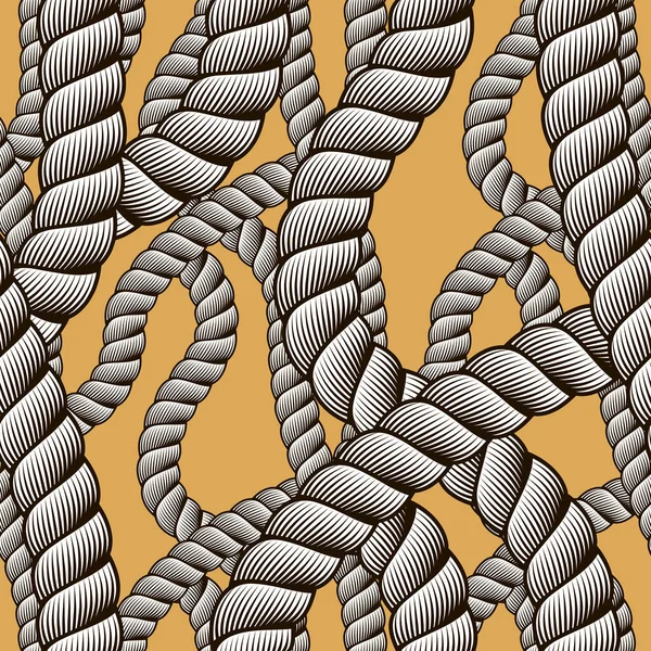 Cuerda Patrón Sin Costuras Fondo Pantalla Vector Moda Tangled Cordón — Archivo Imágenes Vectoriales
