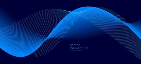 Flujo Suave Forma Ondulada Con Fondo Abstracto Vector Gradiente Movimiento — Vector de stock