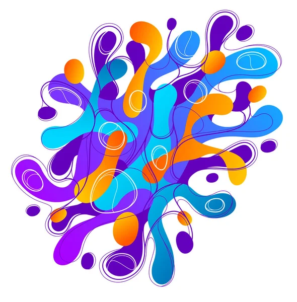 Абстрактные Красочные Лавовые Жидкости Векторная Иллюстрация Пузырьковые Градиенты Формы Движении — стоковый вектор