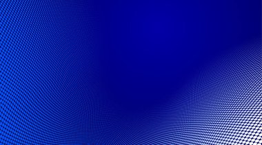 Noktalı vektör soyut arkaplan, perspektif akışında koyu mavi noktalar, multimedya bilgi teması, büyük veri teknolojisi resmi, havalı arkaplan.