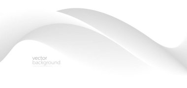 Yumuşak gradyan vektör soyut arka plan, gevşetici ve sakin sanat, kolay ve sakin resim ile akan gri eğri şekli.