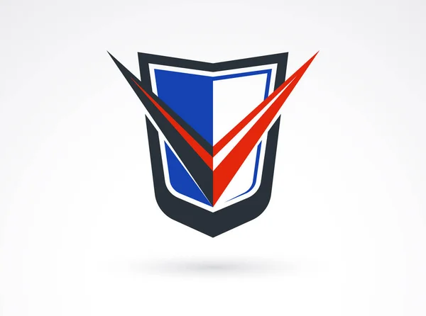Diseño Escudo Para Branding Símbolo Protección Munición Antivirus Tema Deportivo — Vector de stock