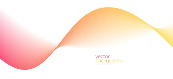 Smooth Flow Wavy Shape Gradient Vector Abstract Background Red Yellow — Stockvektor