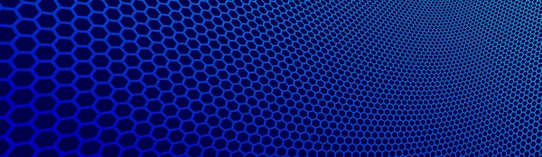 Hexagons Pattern Perspective Vector Abstract Background Technology Theme Network Big —  Vetores de Stock
