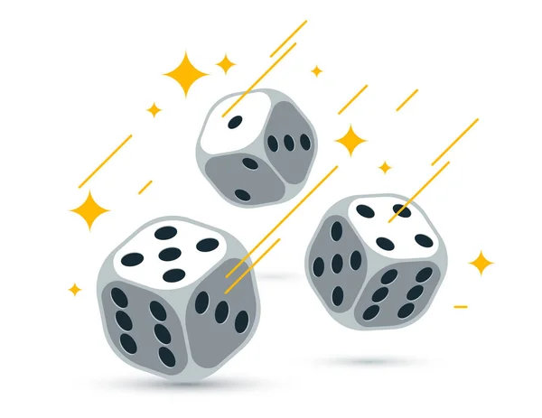 Dice Vector Objects Isolated Illustration Gambling Games Design Board Games — 스톡 벡터