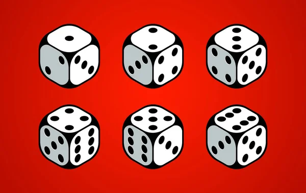 Dice Vector Objects Isolated Illustration Gambling Games Design Board Games — Stock Vector