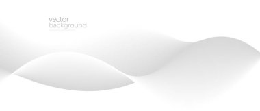 Eğimli vektör soyut arkaplan, açık gri tasarım eğrisi enerji hareketi, rahatlatıcı görüntü veya teknoloji ile dalgalı şekil akışı.