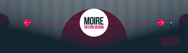 Moire Vetor Abstrato Fundo Contraste Linear Imagem Efeito Digital Virtual — Vetor de Stock