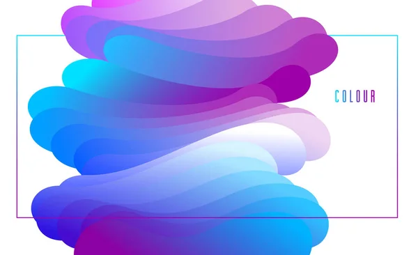 Жидкости Градиентный Цветовой Вектор Вектор Абстрактный Фон Размерная Динамическая Форма — стоковый вектор