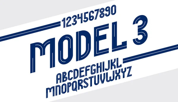 Abstrait Géométrique Originale Police Vectorielle Typeset Création Logo Alphabet Minimal — Image vectorielle