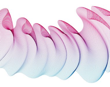 3D parçacıklar ağ örgüsü, ses dalgaları, rüzgarda uçuşan şeffaf tül tekstil. Yuvarlak nokta vektör etkisi çizimi. Harmanlanmış ağ, rahatlatıcı duvar kağıdı..