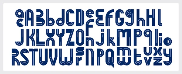 Abstrakcyjny Geometryczny Oryginalny Czcionka Wektor Typeset Tworzenie Logo Alfabetu Minimalny — Wektor stockowy