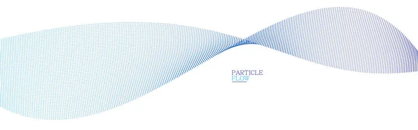 Diseño Vectores Flujo Partículas Aireadas Azules Fondo Abstracto Con Matriz — Vector de stock