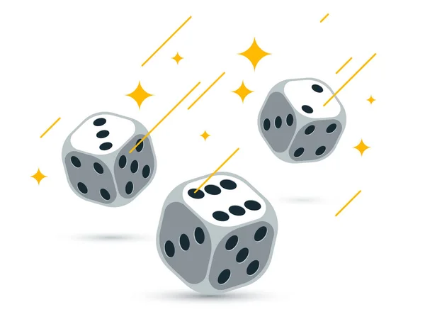 Dice Vector Objects Isolated Illustration Gambling Games Design Board Games — Stockvector