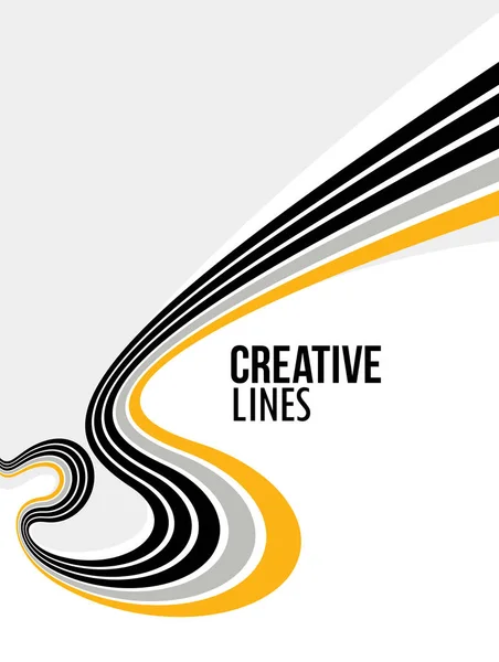 Lines Motion Vector Abstract Background Creative Dimensional Curved Stripes Dynamic —  Vetores de Stock