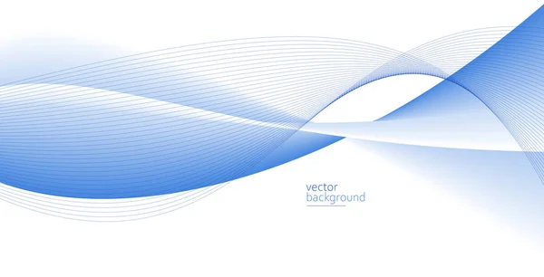 Sanfter Fluss Wellenförmiger Form Mit Gradienten Vektor Abstrakten Hintergrund Hellblaue — Stockvektor
