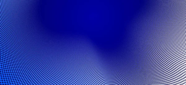 Fondo Abstracto Vectorial Punteado Puntos Azules Oscuros Flujo Perspectiva Tema — Archivo Imágenes Vectoriales