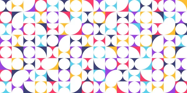 Abstract Vector Geometrisch Naadloos Patroon Kleur Eenvoudige Geometrische Elementen Herhalen — Stockvector