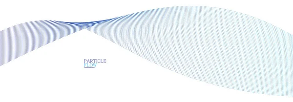 Μπλε Ευάερο Σωματίδια Ροής Διανυσματικό Σχεδιασμό Αφηρημένο Φόντο Κύμα Ρέουσα — Διανυσματικό Αρχείο
