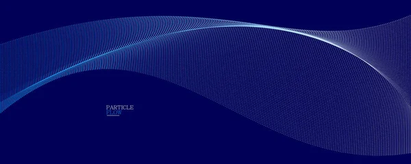 Conception Vectorielle Flux Particules Aérées Bleu Foncé Fond Abstrait Avec — Image vectorielle