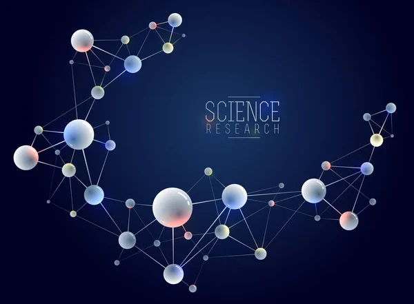 Molécules Vectorielles Chimie Scientifique Physique Thème Vectoriel Abstrait Micro Nano — Image vectorielle