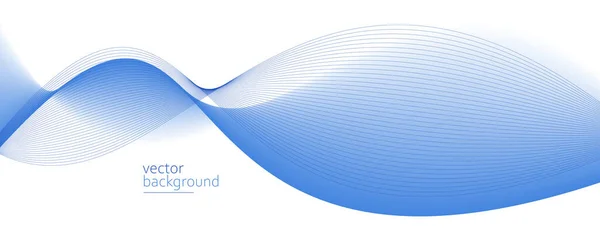 Curve Shape Flow Vector Abstract Background Light Blue Gradient Dynamic — Vetor de Stock