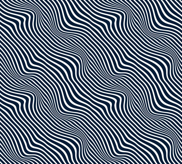 Абстрактні Лінії Безшовний Візерунок Оптичною Ілюзією Векторний Фон Паралельними Смугами — стоковий вектор