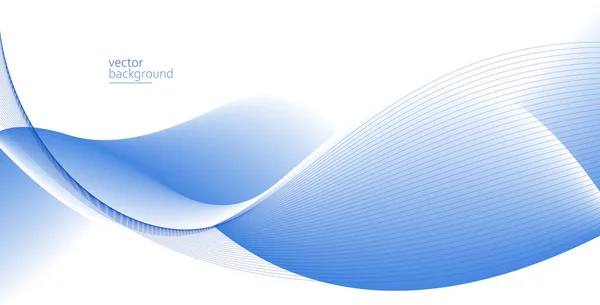 Flowing Blue Curve Shape Soft Gradient Vector Abstract Background Relaxing — Stockvektor