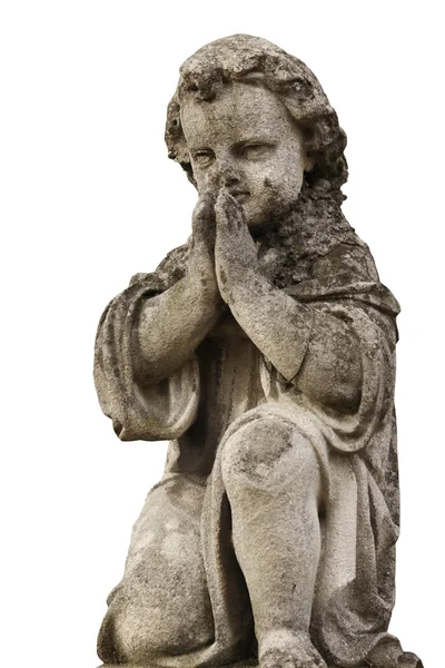 Figure Of A Praying Angel on white background — Stock Photo, Image