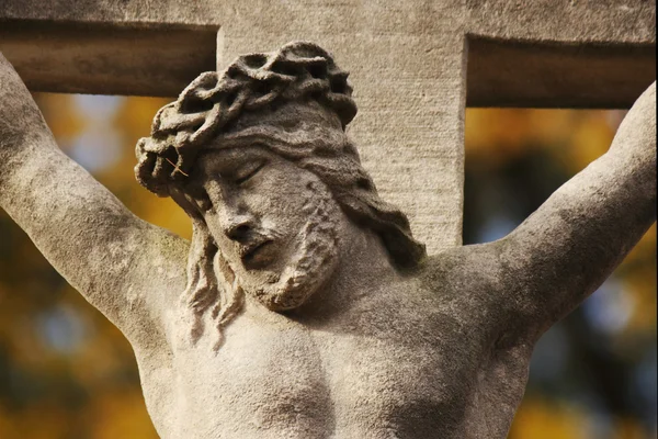 Santa cruz con Jesucristo crucificado — Foto de Stock