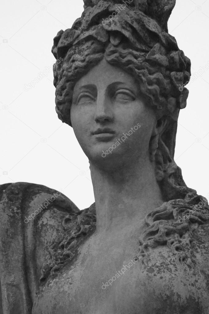 The statue of the goddess Hera in Greek mythology, and Juno in R