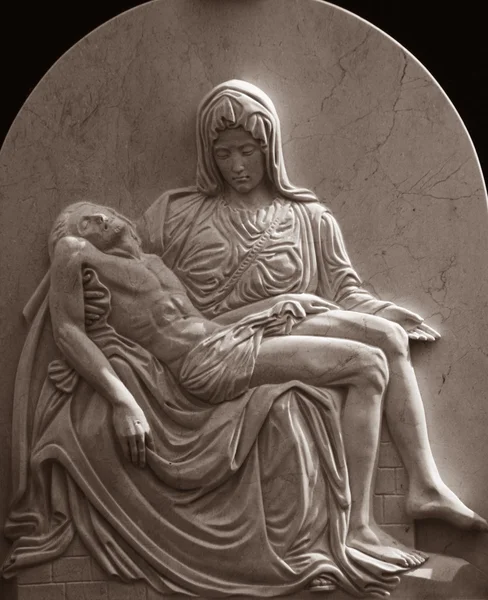 Татуировка Девы Марии и Иисуса Христа — стоковое фото