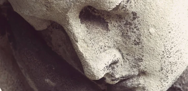 Jungfru Marias Lidande Fragment Antik Staty Övergripande Bild — Stockfoto