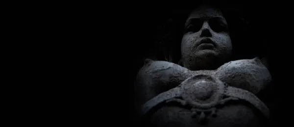 Олимпийская Богиня Любви Античной Мифологии Афродита Венера Фрагмент Древней Статуи — стоковое фото