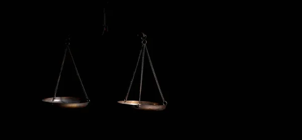 Scales Justice Black Background Copy Space - Stock-foto