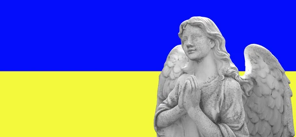 Ukrayna Için Dua Ukrayna Bayrağı Için Dua Ukrayna Barış Için — Stok fotoğraf