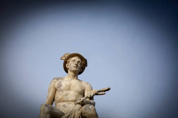 Antik Staty Antika Gud Handel Företag Köpmän Och Resenärer Hermes — Stockfoto