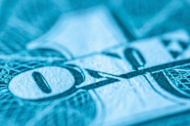 Bir Amerikan Doları. Kapatın. Seçici odak.