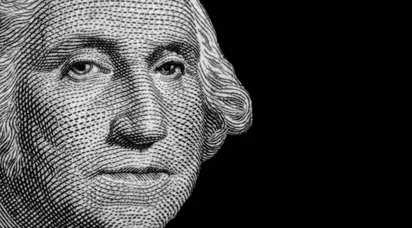 Close First Usa President George Washington One Dollar Bancnote Isolated — Stockfoto