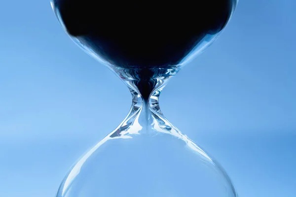 Sand Moves Hourglass Close Hour Glass Clock Hourglass Time Passing — стоковое фото