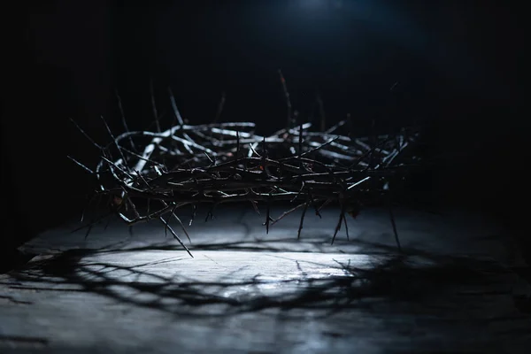 Spine Della Corona Come Simbolo Passione Morte Risurrezione Gesù Cristo — Foto Stock