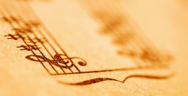 Macro Immagine Chiave Violino Note Musicali Copia Spazio Design Immagine — Foto Stock