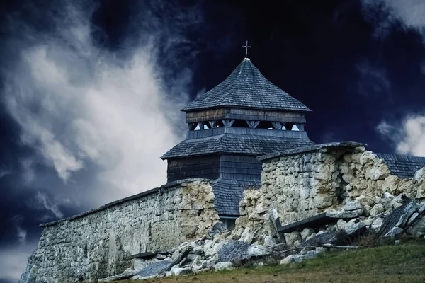 Arquitectura Rus Kiev Ucrania Ruinas Una Antigua Muralla Defensiva Una —  Fotos de Stock