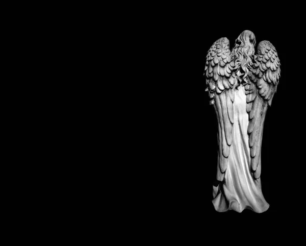 Смерть Обратный Взгляд Ангела Символ Боли Страха Конца Жизни Старинная — стоковое фото