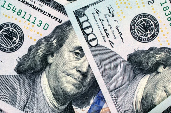 Close Dollar Bill Background Money Concept Horizontal Image — Stock Photo, Image