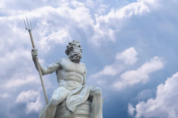 Стародавній Могутній Бог Моря Океанів Води Нептун Посейдон Тритон — стокове фото