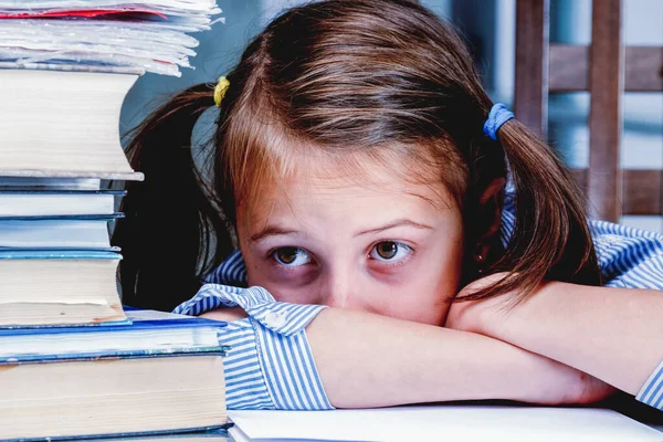 Διάρρηξη Και Αποτυχία Στην Εργασία Κουρασμένος Και Εξαντλημένος Κορίτσι Των — Φωτογραφία Αρχείου