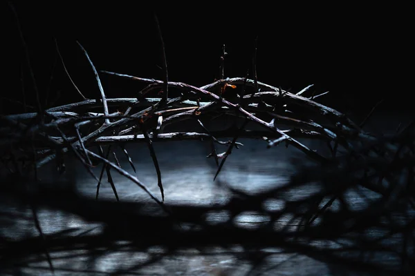Trnová Koruna Jako Symbol Smrti Vzkříšení Ježíše Krista — Stock fotografie